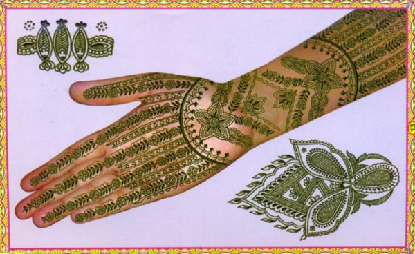 Узоры хной целиком на руке
