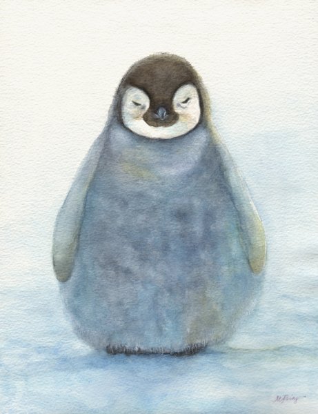 Пингвин пастелью