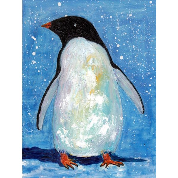 Рисование пингвина для детей