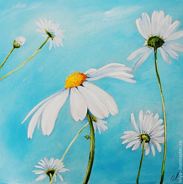 Ромашка рисовать