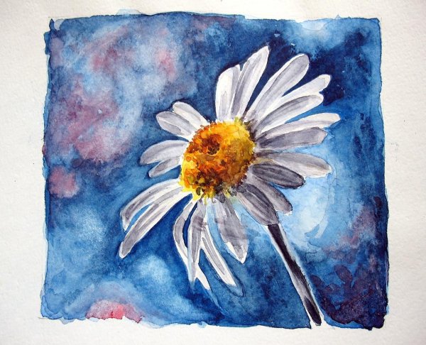 Рисование цветов красками