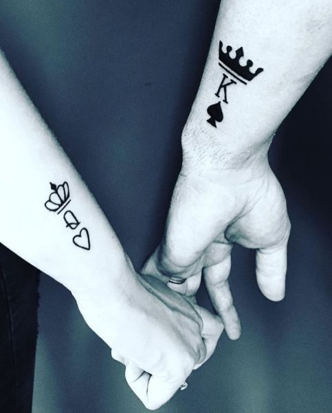 Тату для пары ручкой