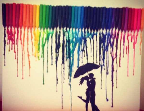 Из восковых мелков