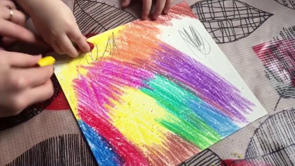 Гравюра восковыми мелками