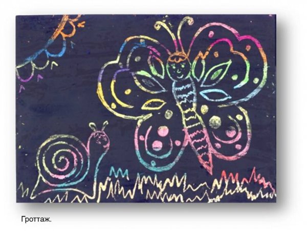 Граттаж нетрадиционная техника рисования