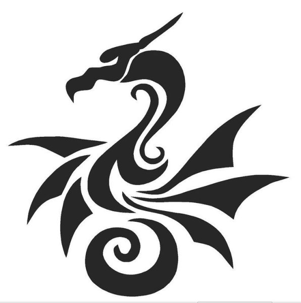 Трафареты драконов для тату