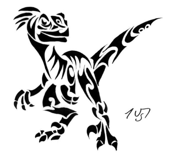 Раптор тату эскиз