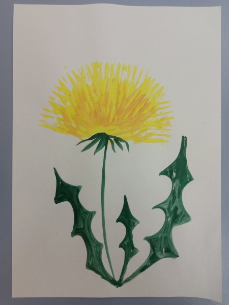 Нетрадиционное рисование одуванчики
