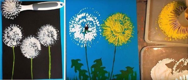 Правополушарное рисование одуванчики