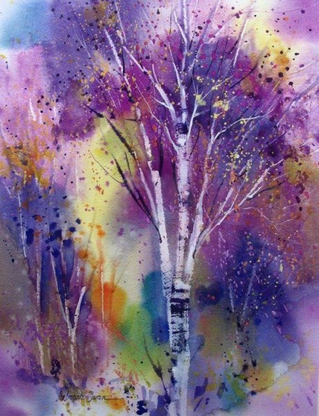 Акварель и воск