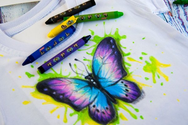 Техника граттаж бабочка