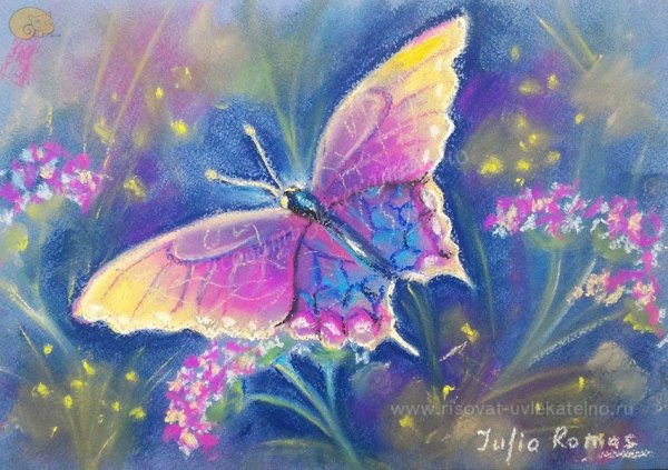 Рисование мелками и акварелью