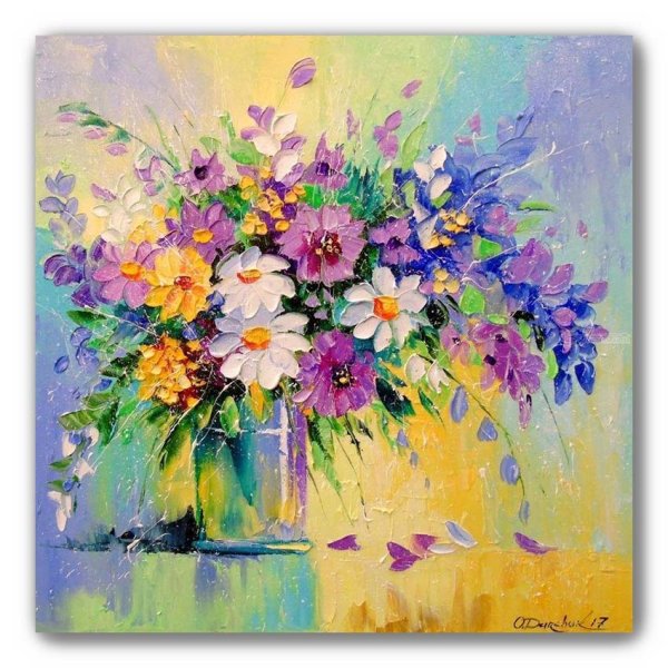 Картины маслом цветы