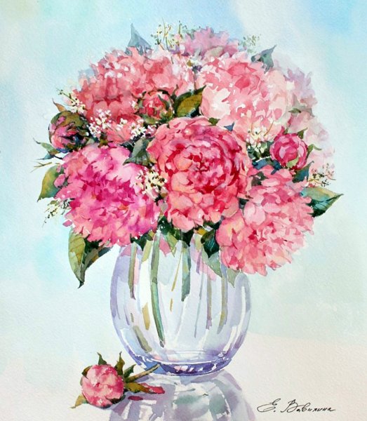 Букет в холодных тонах