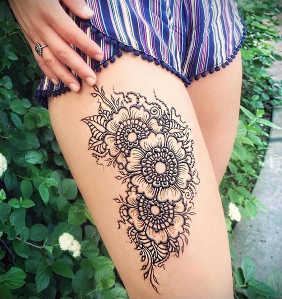 Henna мехенди на бедре