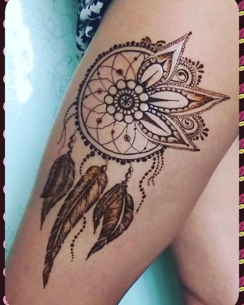 Тату хной Ловец снов