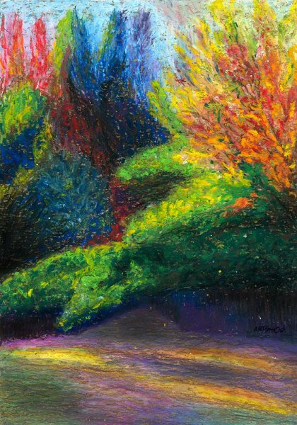 Картины масляной пастелью Джон Эллиот.