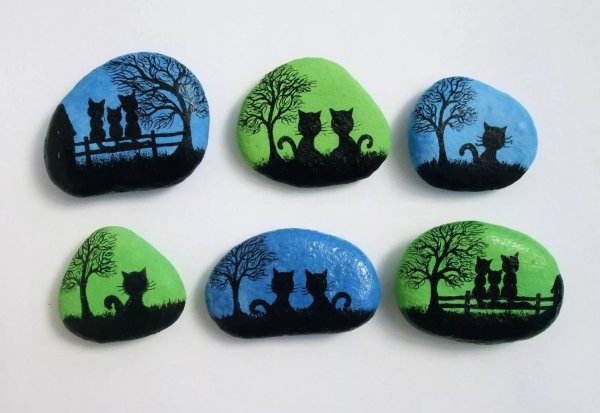 Рисование на камнях акриловыми красками