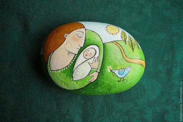 Рисование на гальке акрилом