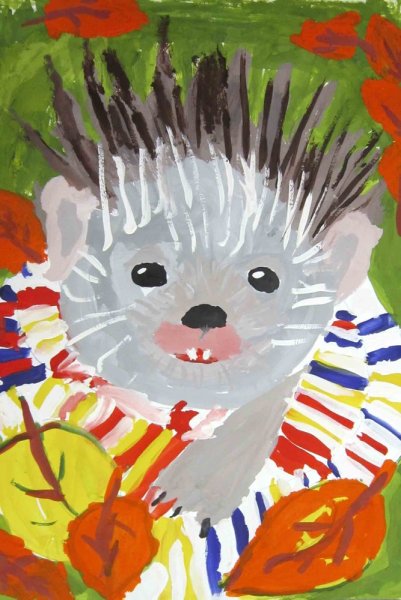 Ежик красками
