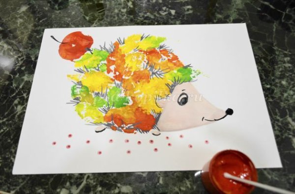 Нетрадиционное рисование ежа