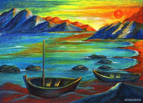 Закат рисунок