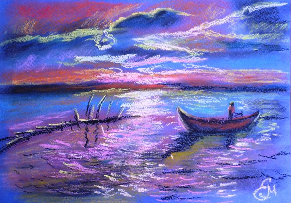 Джон Эллиот масляная пастель