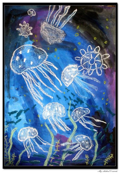 Северное сияние пластилинография