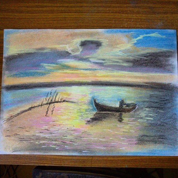 Рисование сухой пастелью для детей