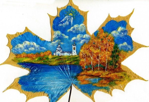 Рисование кленового листа