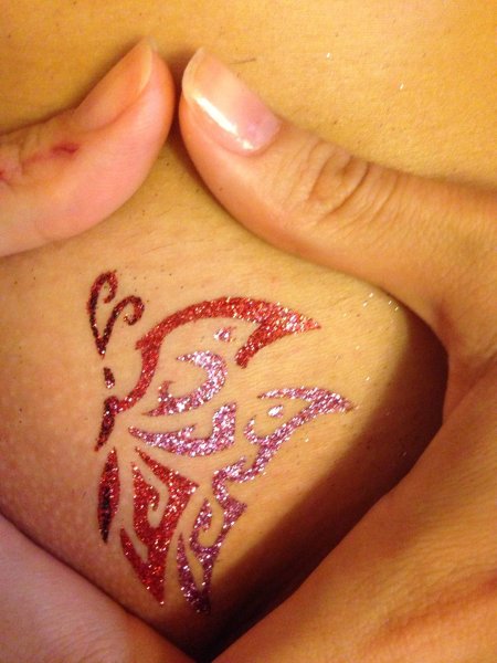 Глиттер тату бикини