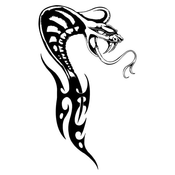 Тату хной маленькая змейка