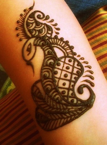 Тату змеи на предплечье