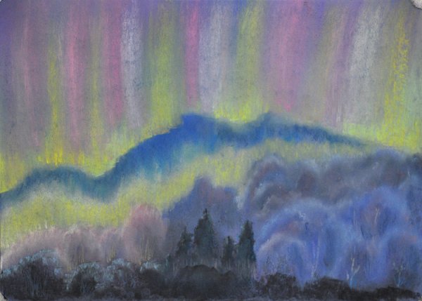 Монотипия Северное сияние