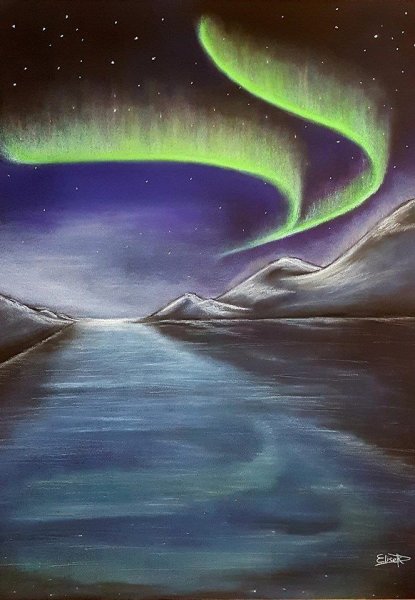 Северное сияние пастел