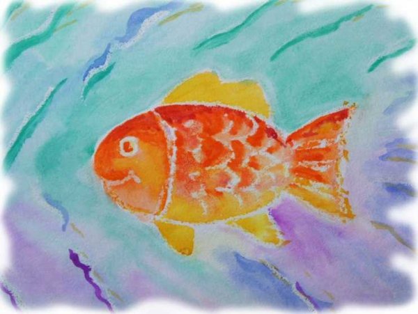 Рыбки акварелью для детей
