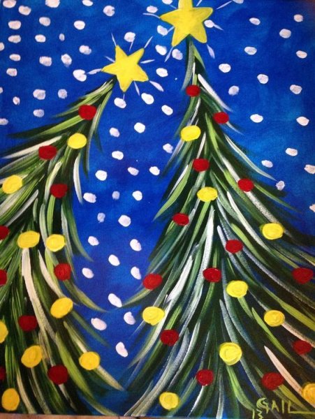 Рисование Новогодняя елка