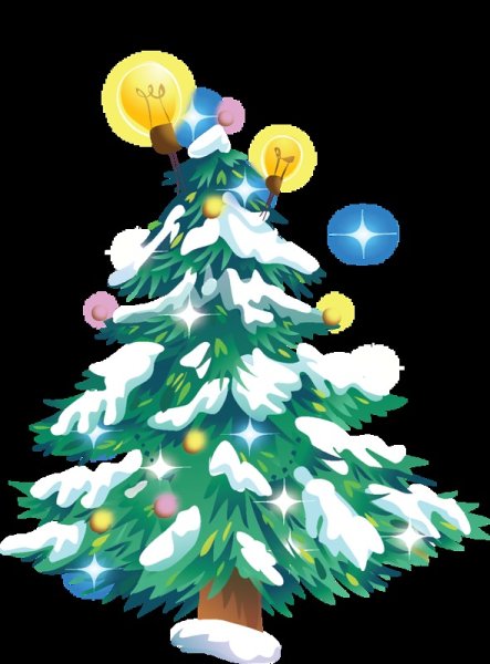 Новогодняя елка рисунок красками