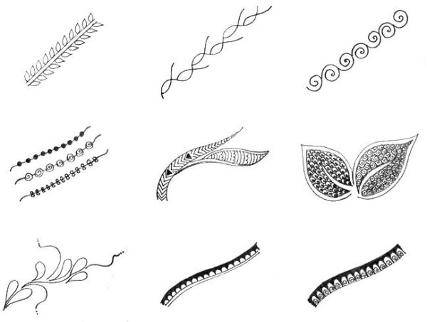 Простые рисунки мехенди для начинающих