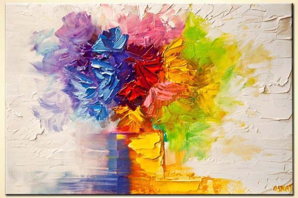 Абстракция акрилом на холсте