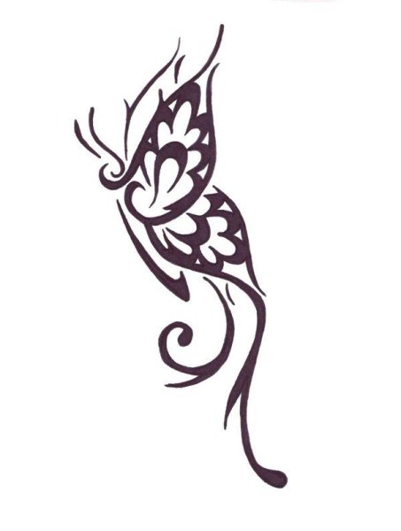 Мехенди бабочка