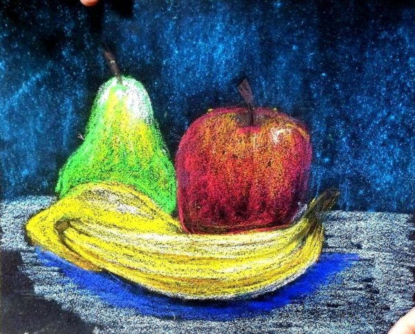 Натюрморт мелками для рисования