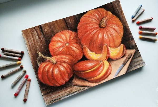 Натюрморт пастелью сухой