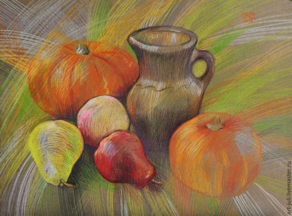 Натюрморт цветными карандашами