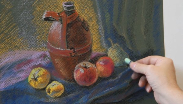 Натюрморт пастелью сухой