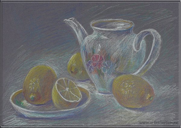 Рисунки масляными мелками