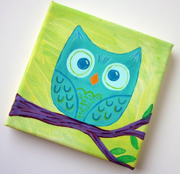 Рисование с детьми Совушка