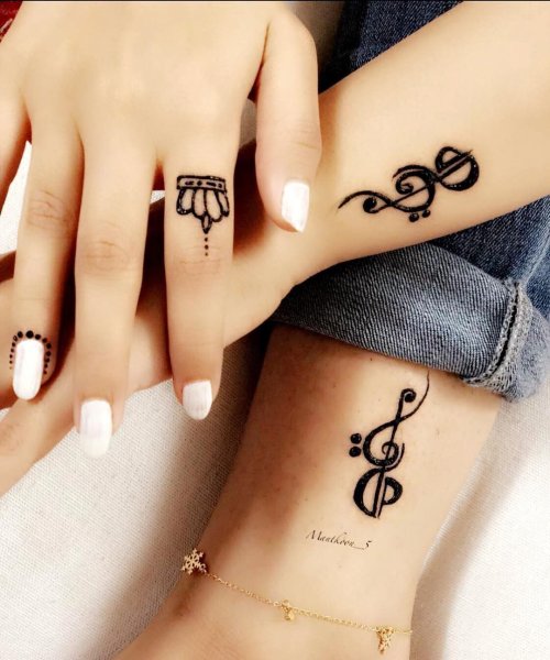 Мини тату хной