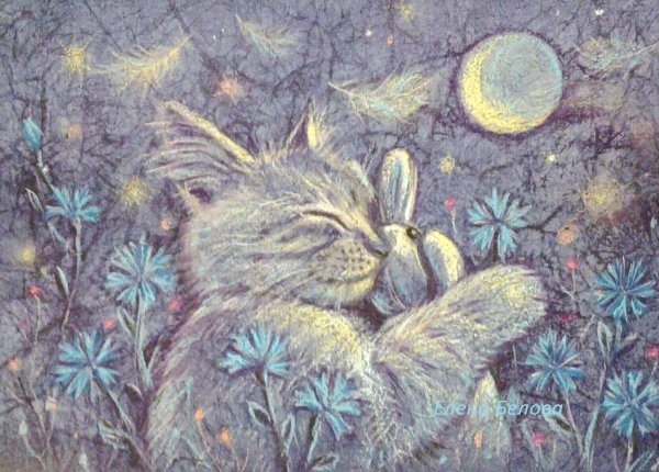 Детские иллюстрации выполненные пастелью