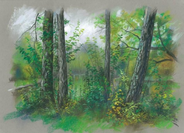 Зорина Болдеску пастель пейзаж